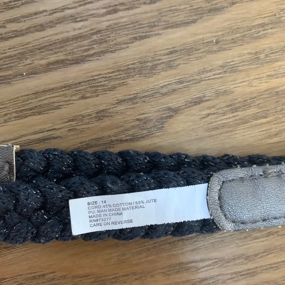 Lot Bundle of 2 Skinny Belts - Size 14